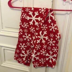 Red Snowflake Leggings